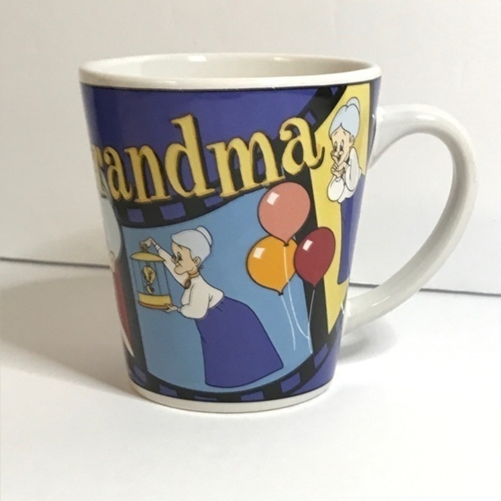 Looney Tunes Grandma Coffee Mug Cup TweetyBird Granny Warner Bros 1999
